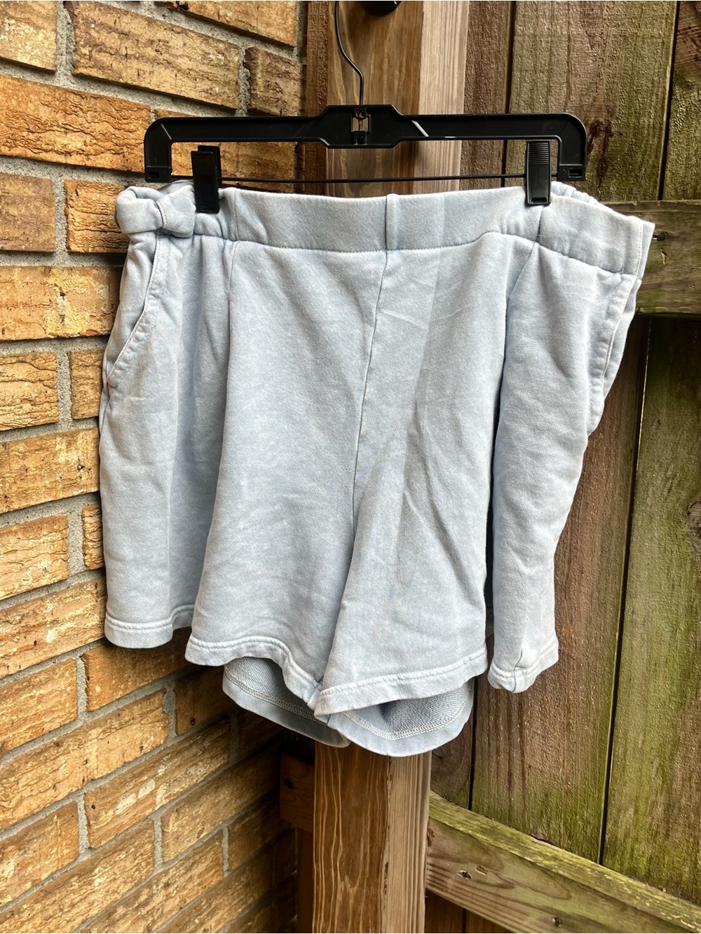 Aerie Washed Light Blue Cozy Lounge Shorts